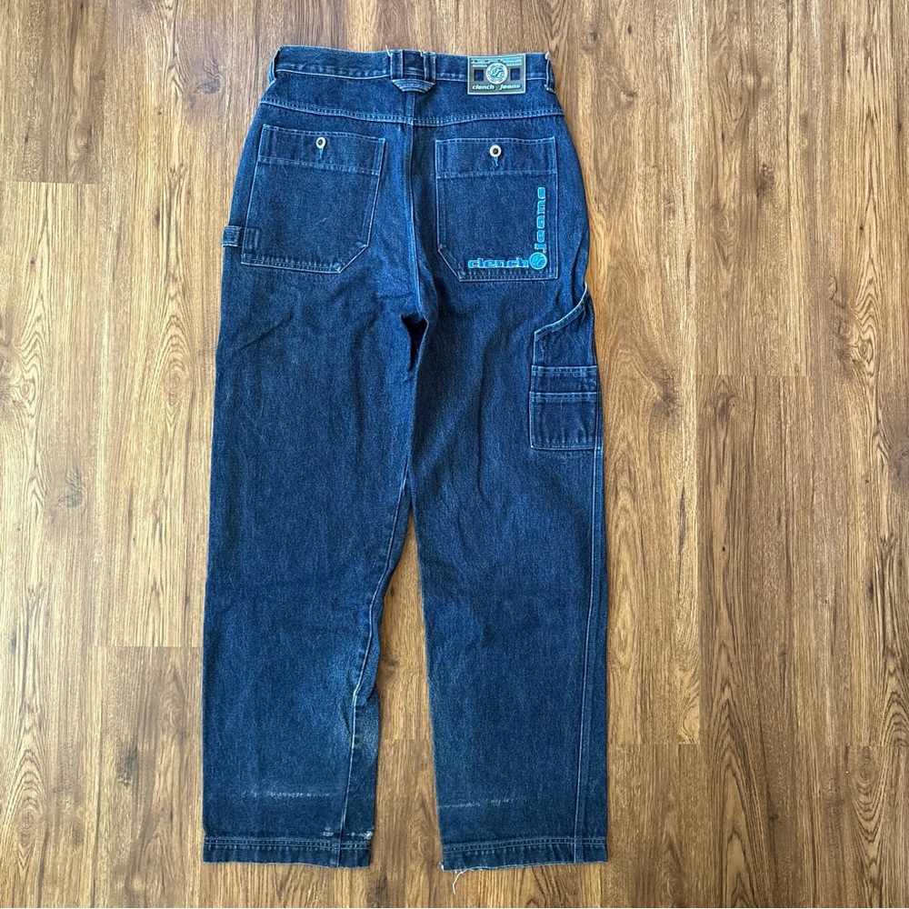 Clench Embroidered Y2K Baggy Jeans Carpenter Style